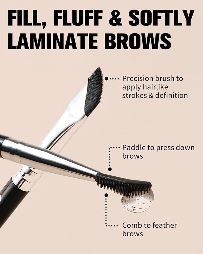 EIGSHOW Dual-Ended Precision Eyebrow Brush and Comb for Eyeliner Lining, Sculpting Brows, Professional Eye Makeup Tools (D109)-FemmiqueWomen