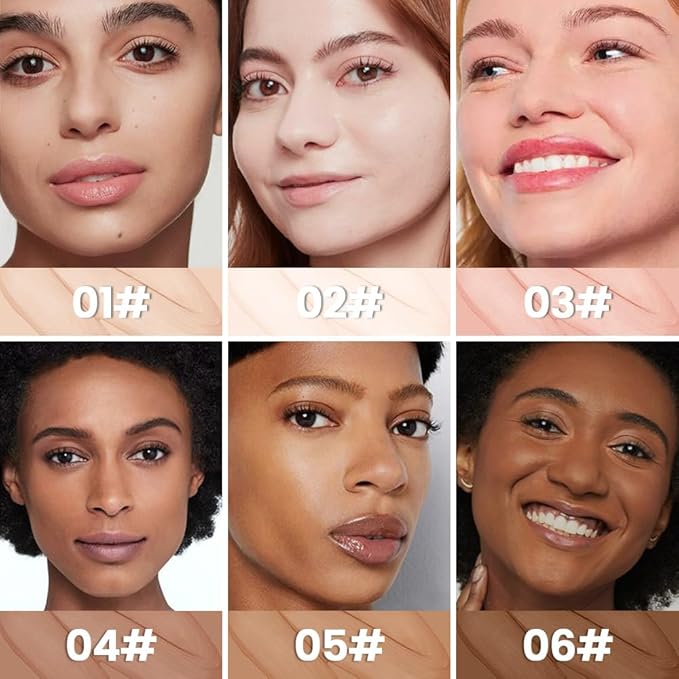 1 Pack Liquid Foundation Cream for Face Makeup,Durable Full Coverage Matte Concealer Make Up,Oil Control & Waterproof Base Primer -0.35 Fl.Oz (01#)-FemmiqueWomen