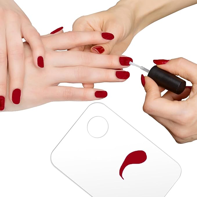 2 Pcs Acrylic Cosmetic Makeup Palette + 1 Pc Makeup Spatula, Makeup Mixing Tray Apply for Foundation Nail Art Beauty Salon Color Cream Liquid Mixing Art Palette-FemmiqueWomen