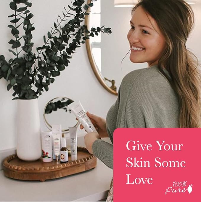 100% PURE Watermelon Cucumber Water Locking Moisturizer Natural Facial Hydration Boost with Hyaluronic Acid Replenishing Anti Aging Face Cream & Quenching Dry Skin Care Vegan - 1.4 fl oz-FemmiqueWomen