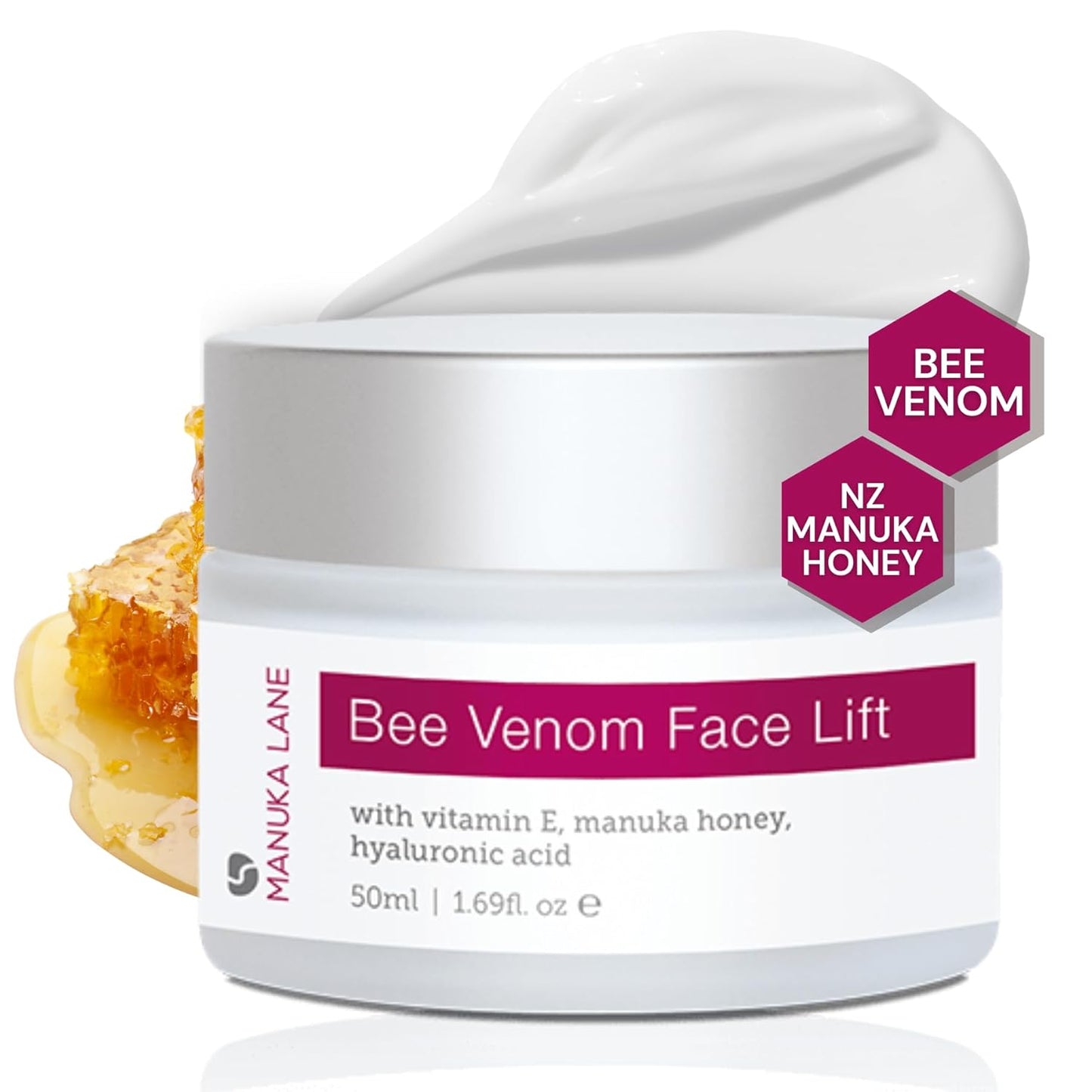 Natural Bee Venom Face Lift Treatment Cream with Active Manuka Honey, Shea, Cocoa Butter, and Jojoba – Nature’s Most Powerful Solution!-FemmiqueWomen