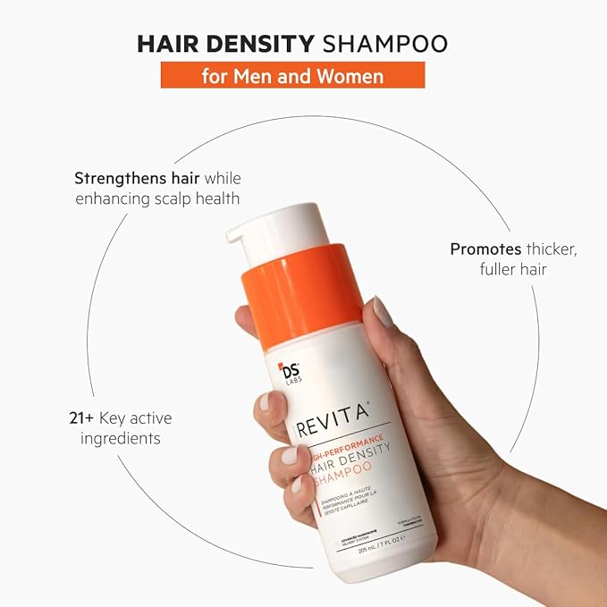 DS Labs Revita Shampoo – High-Performance Hair Density Shampoo, Volumizing & Thickening, Fuller, Healthier-Looking Hair, Sulfate & Silicone Free, For Men & Women, 205mL (Pack of 2)-FemmiqueWomen