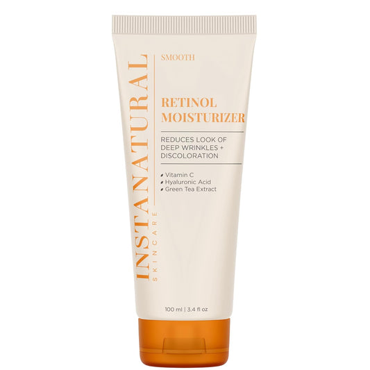 InstaNatural Retinol Moisturizer Nighttime Face Moisturizing Cream, Brightens and Reduces Signs of Aging, Wrinkles, Lines and Discoloration, with Vitamin C and Hyaluronic Acid, 3.4 Fl Oz-FemmiqueWomen