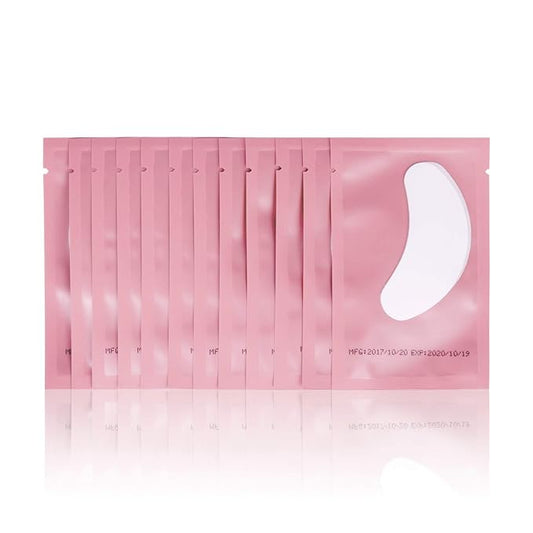 100 Pairs Set Under Eye Pads, Comfy and Cool Under Eye Patches Gel Pad for Eyelash Extensions Eye Mask Beauty Tool (Pink)-FemmiqueWomen