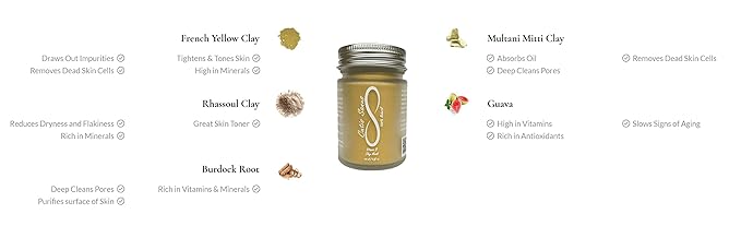 100% Natural Vitamin B Clay Exfoliating Face Mask 120g All Clay & No Water-FemmiqueWomen