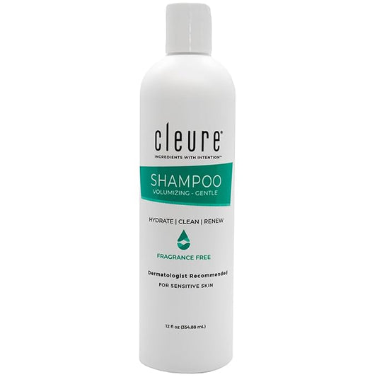 Cleure Hypoallergenic Volumizing Shampoo for Sensitive Skin - Fragrance Free, SLS Free & Paraben Free (12 oz, Pack of 1)-FemmiqueWomen