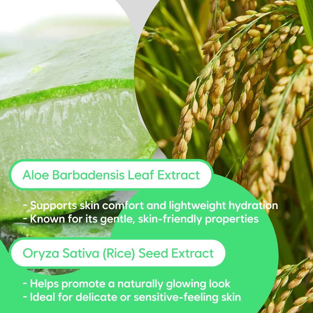 Aloe Fermentation Cleansing Milk, Hydrating Makeup Remover with Organic Aloe & Rice, Creamy Cleanser for Dry, Sensitive Skin, Supports Skin Barrier, Korean Skincare, 6.76 fl oz (200ml)-FemmiqueWomen