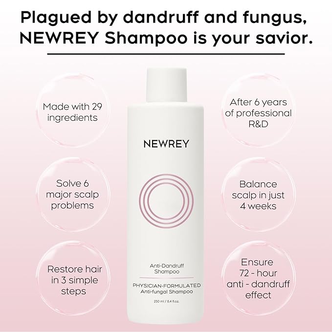 24HR Fast Itch Relief Anti-Fungal Shampoo for Psoriasis, Seborrheic Dermatitis & Folliculitis, Relieves Itchy, Dry Scalp, Sulfate & Paraben Free Anti-Dandruff Shampoo for Men and Women, 8.4 fl oz-FemmiqueWomen