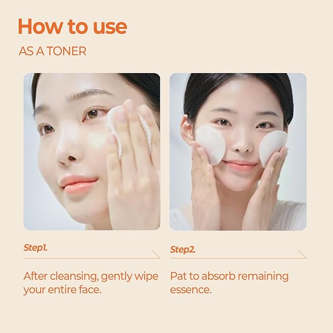 SKINFOOD Carrot Carotene Calming Water Toner Pads, Korean Skin Care Toner Pad for Face, Deep Hydrating, Soothing, After Sun Skincare for Sensitive Skin, Redness Relief, 100% Cotton, 8.81 oz (60 Pads)-FemmiqueWomen