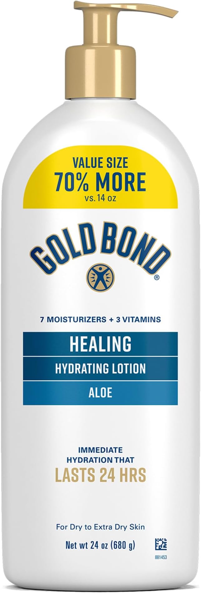 Gold Bond Healing Hydrating Lotion with Aloe Moisturizes, Heals & Smooths Dry Skin, Delivers Immediate 24-Hour Hydration, Value Size, 24 oz.-FemmiqueWomen