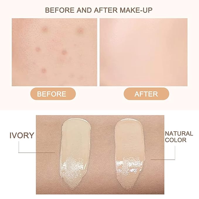 2pcs Skin Tone Adjusting CC Cream SPF 50, New Cosmetics CC Cream, Pre-makeup Primer Moisturizing Skin Concealer Brightening Skin Tone(Natural Color)-FemmiqueWomen