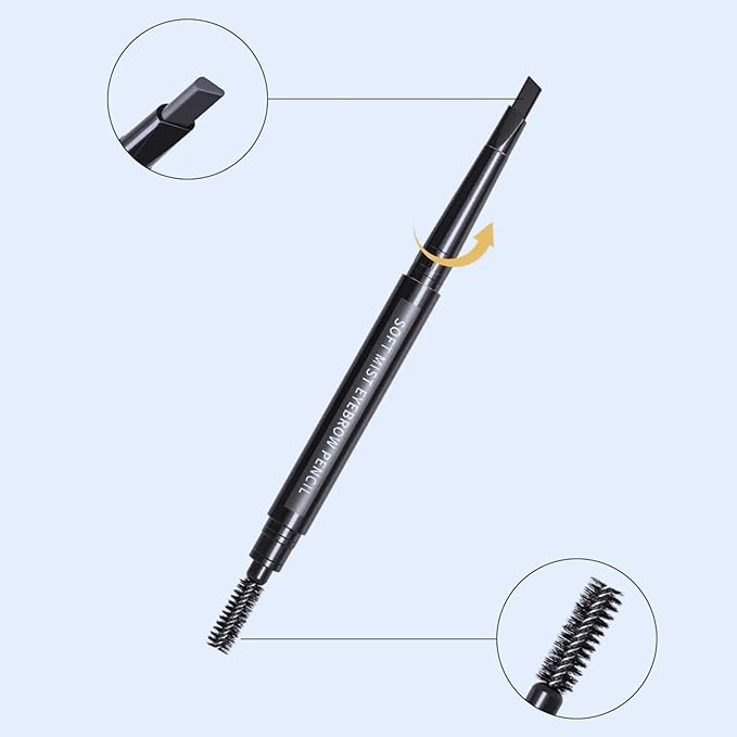 long lasting and waterproof Triangle eyebrow Pencil With Brush (black)