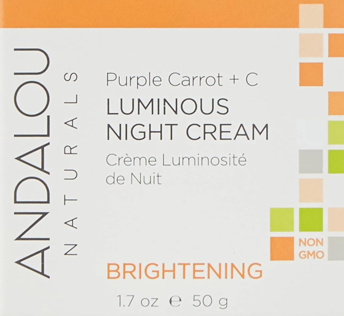 Andalou Naturals Purple Carrot + Vitamin C Luminous Skin Night Cream - Hydrating Face Moisturizer - With Fruit Stem Cell Complex for Radiant Skin - 1.7 fl oz-FemmiqueWomen