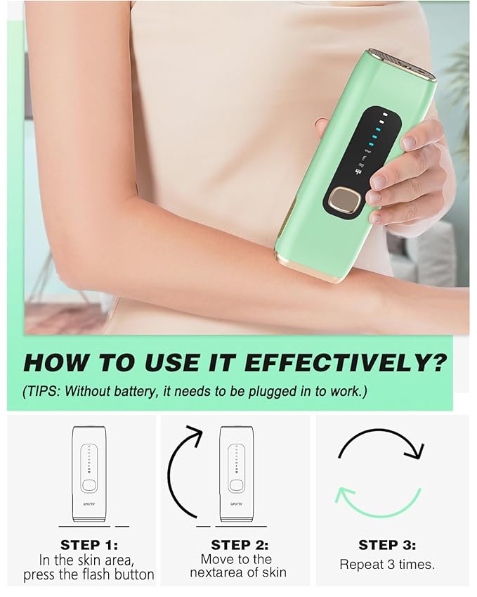 IPL Laser Hair Removal Device for Women Men at Home, Upgraded to 999,900 Flashes Permanent for Facial Legs Arms Bikini Line Whole Body Treatment-FemmiqueWomen