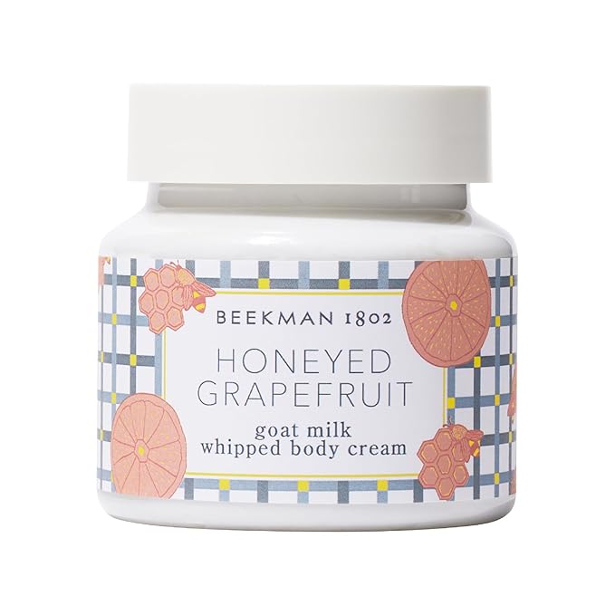 Beekman 1802 Whipped Body Cream, Honeyed Grapefruit - Scented - 8 oz - Intensely Hydrating & Softens Skin - With Goat Milk - Good for Sensitive Skin - Cruelty Free-FemmiqueWomen