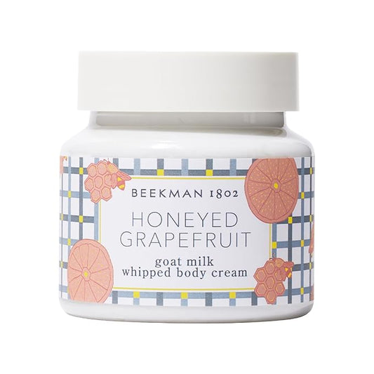 Beekman 1802 Whipped Body Cream, Honeyed Grapefruit - Scented - 8 oz - Intensely Hydrating & Softens Skin - With Goat Milk - Good for Sensitive Skin - Cruelty Free-FemmiqueWomen