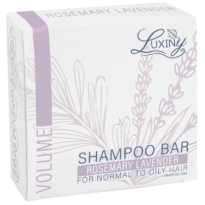 Rosemary Lavender Volumizing Shampoo Bar, Vegan, Sulfate-Free, Made in the USA, with Rice Protein for Fine Hair, Eco-Friendly, Plastic-Free, Up to 60 Washes-FemmiqueWomen