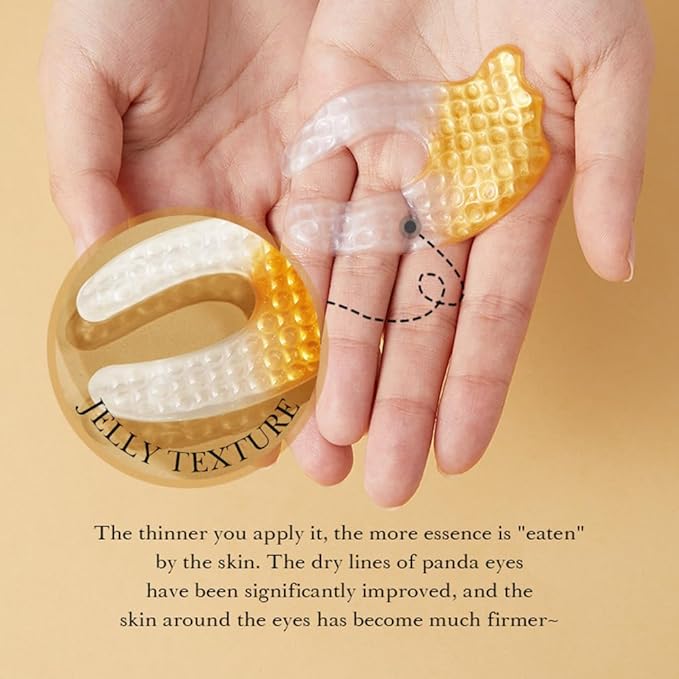 3D Crescent Design Under Eye Patches (5 Pairs) - Crystal Under Eye Mask with Eye Cream, Specifically for Canthus Wrinkles and Dryness Around the Eyes (Crystal)-FemmiqueWomen