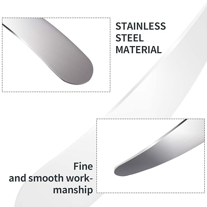 2Pcs Mini Metal Cosmetic Spatulas, Makeup Spatulas, Skincare Spatula, Cream Spatula, Beauty Accessories for Mixing and Sampling Plant Masks, Skin Care Creams, Eye Cream, Essences(Style 2)-FemmiqueWomen
