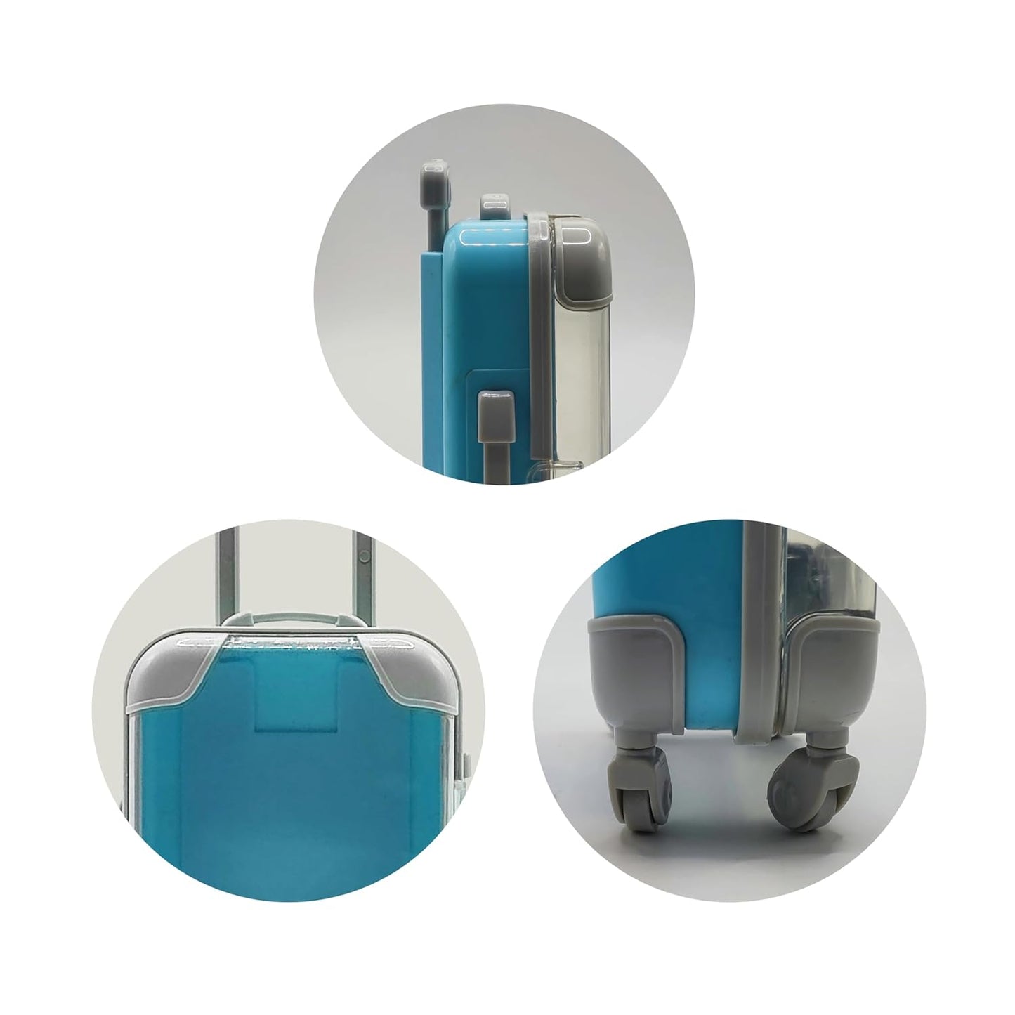 False Eyelash Storage Box, Portable Travel Organizer Mini Luggage False Eyelash Tray Makeup Tool (BLUE)-FemmiqueWomen