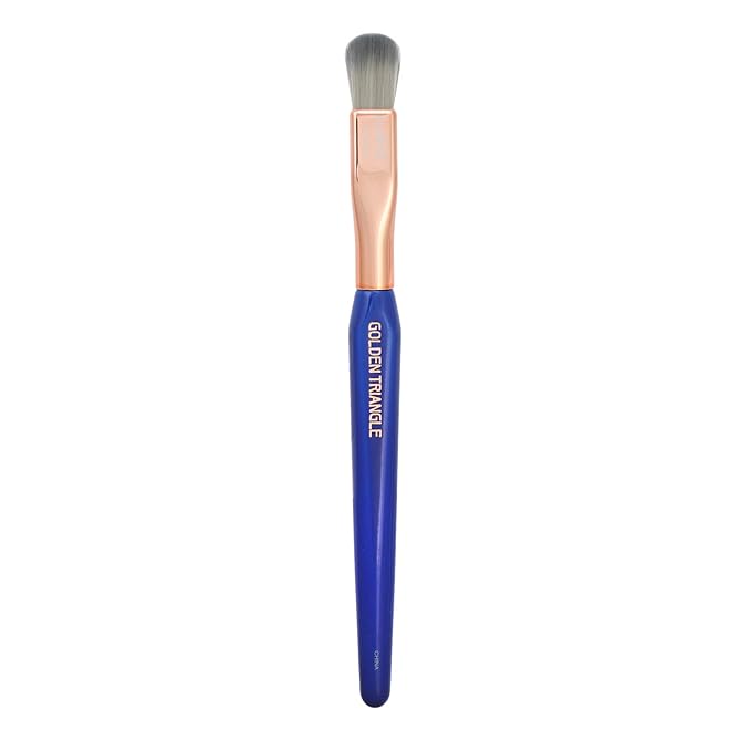 Bdellium Tools Professional Makeup Brush - Golden Triangle 792 Eye Double Dome Blender - With All Vegan and Soft Synthetic Fibers, For Effortless Application and Blending (Blue, 1pc)-FemmiqueWomen