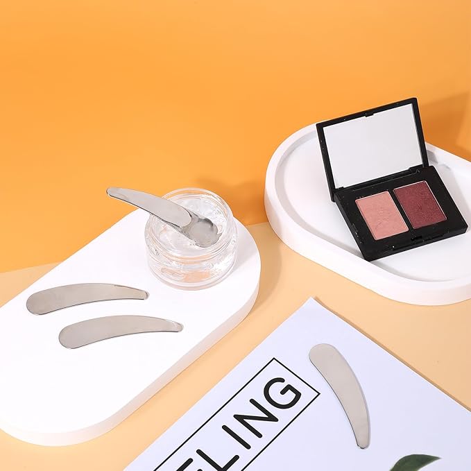 2Pcs Mini Metal Cosmetic Spatulas, Skincare SpatulaMixing and Sampling Makeup Beauty Tools for Skin Care Creams, Eye Cream, Essences Beauty Accessories(4PCS)-FemmiqueWomen