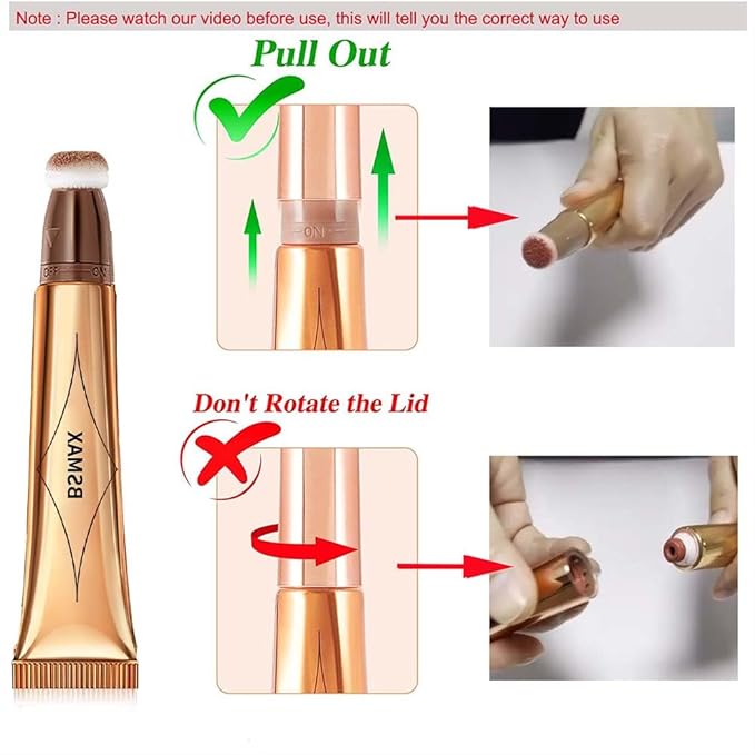 3 Pcs Liquid Contour Beauty Wand Set, Contour & Blush & Highlighter Stick with Cushion Applicator， Attached Easy to Blend, Long Lasting & Smooth Natural Matte Finish (01#03#04)-FemmiqueWomen