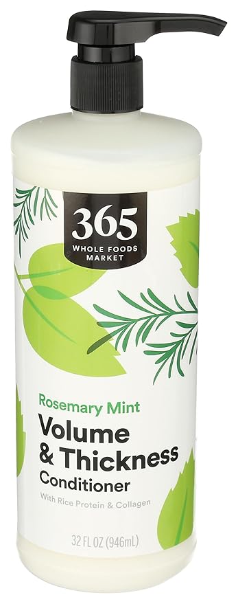 365 by Whole Foods Market, Volume & Thickness Conditioner with Rice Protein & Collagen, Rosemary Mint Scent, 32 Fl Oz-FemmiqueWomen