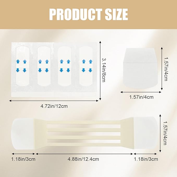 braxan 60 Pcs Neck Tape Lifting Invisible Set: Neck & Face Lift Tape Invisible - for Double Chin Jowls Eyes Sagging Skin, Special Events & Makeup-Friendly Use, Visible Results In Seconds-FemmiqueWomen