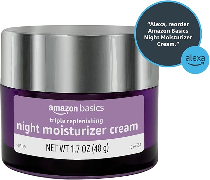 Amazon Basics Triple Replenishing Moisturizer, Night Cream, 1.7 Ounces, 1-Pack-FemmiqueWomen