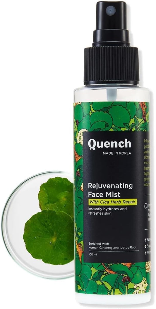 Quench CICA & 2% Niacinamide Face Mist Toner for Oil & Acne Control | Hydrates, Calms and Refreshes Skin | Gentle & Non-Irritating | Lightweight, Alcohol-Free and Non-Comedogenic (100ml)-FemmiqueWomen