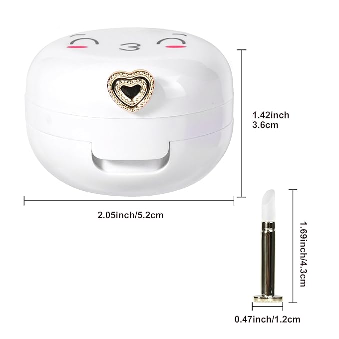 2 Pack Lip Balm Containers,Plastic Portable Empty Lip Balm Container with Mirror and Silicone Lip,Empty Lipstick Dispenser Box for Travel,Home-FemmiqueWomen