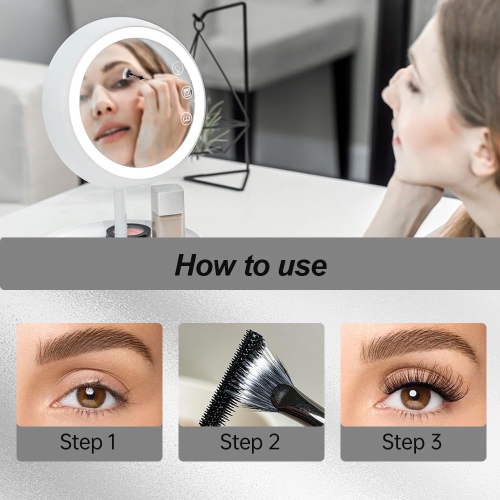 Folding Angle Scalloped Lash Brush, 2024 New Mascara Fan brushes for Lashes, Angled Eyelash Makeup Comb, Cosmetic Brushes Eyelash Separator Bent Applicators for Eye Lash Makeup (3 PCS)-FemmiqueWomen