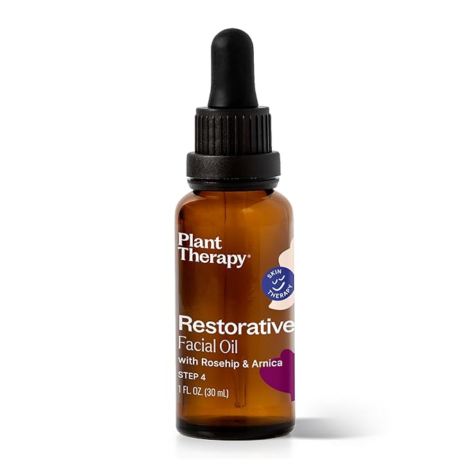 Plant Therapy Restorative Facial Oil with Rosehip & Arnica 1 oz Natural Ingredients, Restore & Protect Skin, Antioxidants and Fatty Acids, Deeply Nourish Skin-FemmiqueWomen