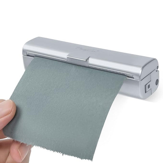 Natural Oil Blotting Paper Roll, Refillable Compact Dispenser No Shine Sheets, Absorb Excess Shine on Face or Scalp Instantly, Men and Women Facial Skin Care or Make Up Must Have (Bamboo Charcoal)-FemmiqueWomen