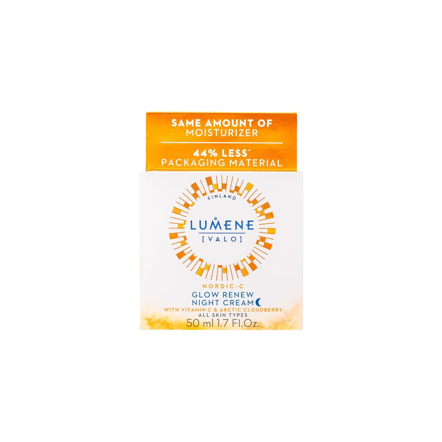 Lumene Nordic-C [Valo] Glow Renew Night Cream - Revitalizing Facial Moisturizer with Arctic Cloudberry, Hyaluronic Acid and Vitamin C - Radiance-Boosting Vegan Skin Care (1.7 oz)-FemmiqueWomen