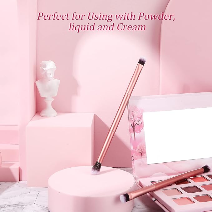 6 Pcs Eyeshadow Smudge Brush 2-in-1 Eyeshadow 2 Double Ended Make Up Brush Concealer Cosmetics Under Eye Small Soft Firm Pointed Foundation Makeup Applicator for Blending Eye Shadow Liner-FemmiqueWomen