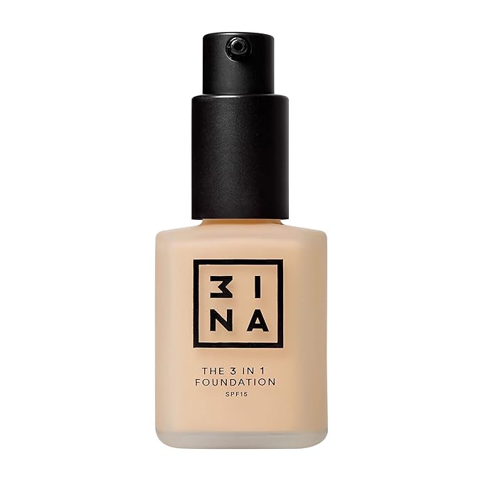 3INA The 3-In-1 Foundation 202 - Vegan Formula - Combination Of Primer, Concealer And Foundation - Medium Coverage - Natural Finish - Perfect For Covering Lines And Blemishes - Long Lasting - 1.01 Oz-FemmiqueWomen