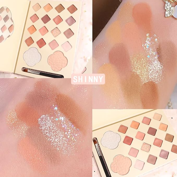 18 Girds Colorful Matte Shimmer Eyeshadow Palette for Eye Makeup,High Pigmented Eye Shadow Primers Powder Palet de sombras de ojos-FemmiqueWomen