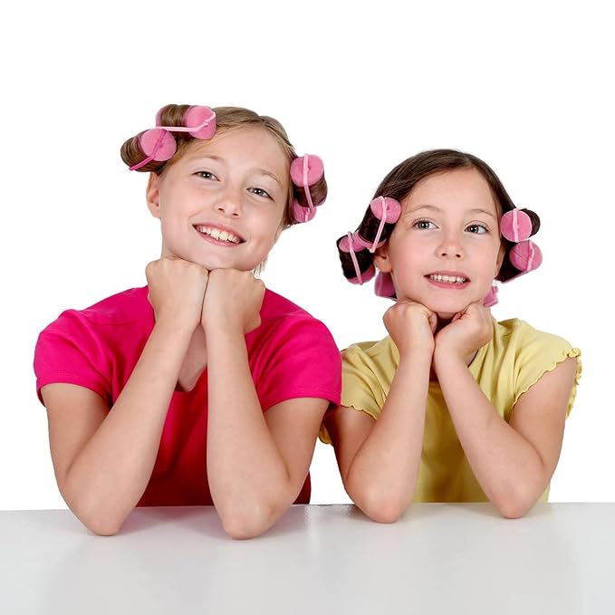 24 Pieces Foam Sponge Hair Rollers - Soft Sleeping Hair Curlers for Hair Styling (2inch, Pink)-FemmiqueWomen