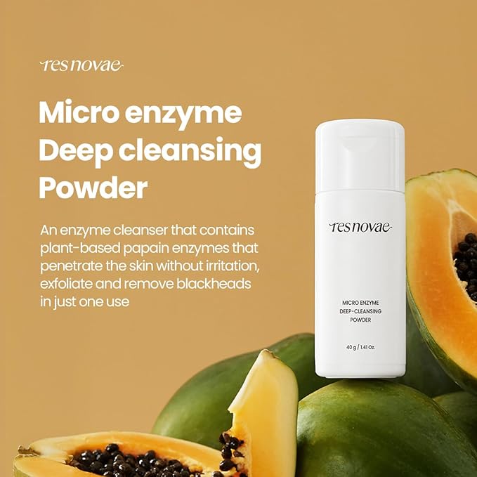 Enzyme Cleansing Powder – 40g (1.41 oz) – Purifies Pores, Removes Blackheads & Whiteheads, With Papain Enzyme for Smooth & Clear Skin | Low pH, Non-Irritating, For Sensitive Skin-FemmiqueWomen