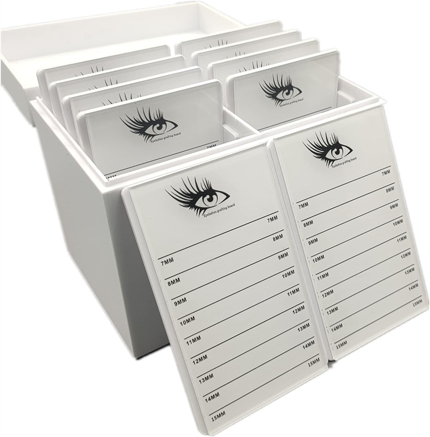 May healthbeauty 10 Layers Acrylic Eyelash Storage Box, Makeup Organizer False Eyelashes Glue Pallet Holder Grafting Extension Close-Packed Display-FemmiqueWomen
