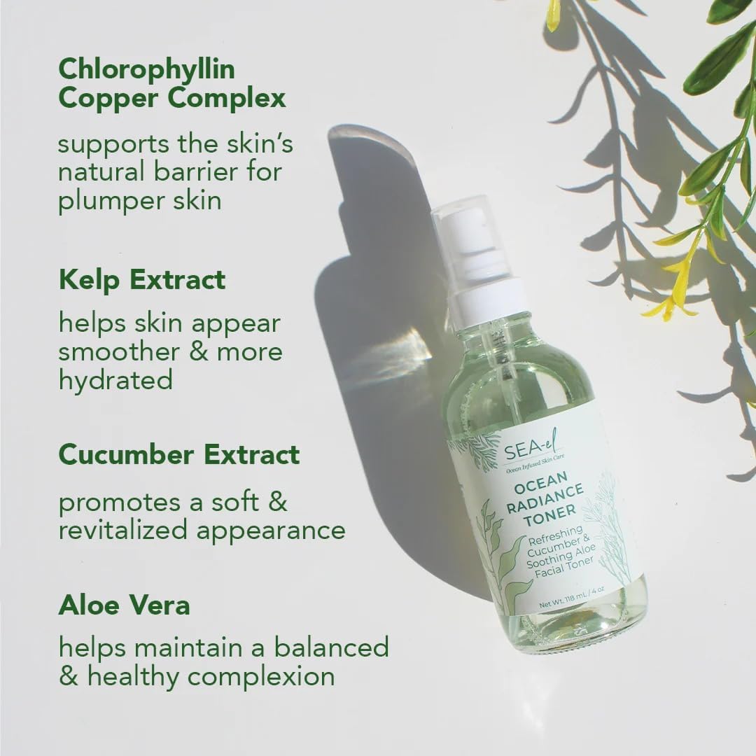 Ocean Radiance Toner Refreshing Cucumber & Soothing Aloe Facial Toner 4oz-FemmiqueWomen