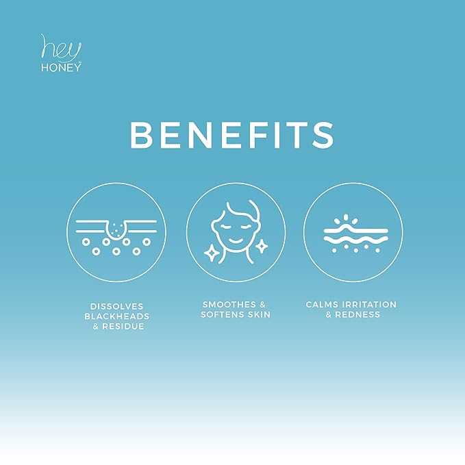 Hey Honey Skincare Be Clear - Acne Control Deep Pores Cleansing Gel | Propolis, Green Tea Oil, Camellia | Exfoliates, Unclogs Pores, Balances Oil Production | Fast Acting & Long Lasting | 2.7 Oz-FemmiqueWomen