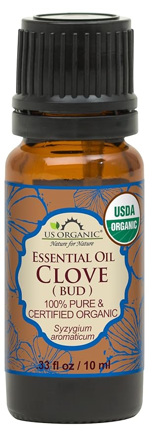 US Organic 100% Pure Clove Bud Essential Oil - USDA Certified Organic, Steam Distilled (10 ml)-FemmiqueWomen