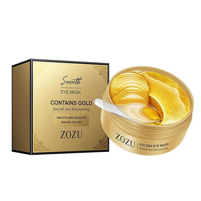 24K Gold Eye Masks, Crystal Collagen Eye Patches for Puffy Eyes, Reducing Fine Lines, Effectively Moisturizing Gold Eye Mask for Dark Circles and Puffiness Wrinkle Eye Bags-FemmiqueWomen
