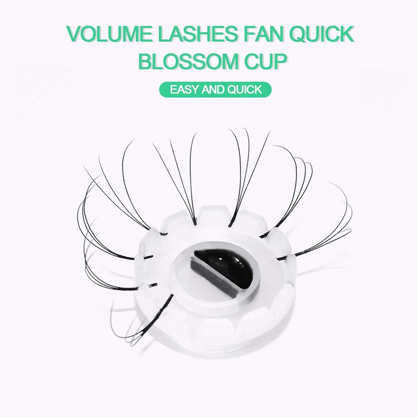 Fenshine 300 PCS Eyelashes Extension Volume Lashes Fan Quick Blossom Cups Lash Glue Holder and Lash Organizer Supplies Tools for Eyelash Extension Supply-FemmiqueWomen
