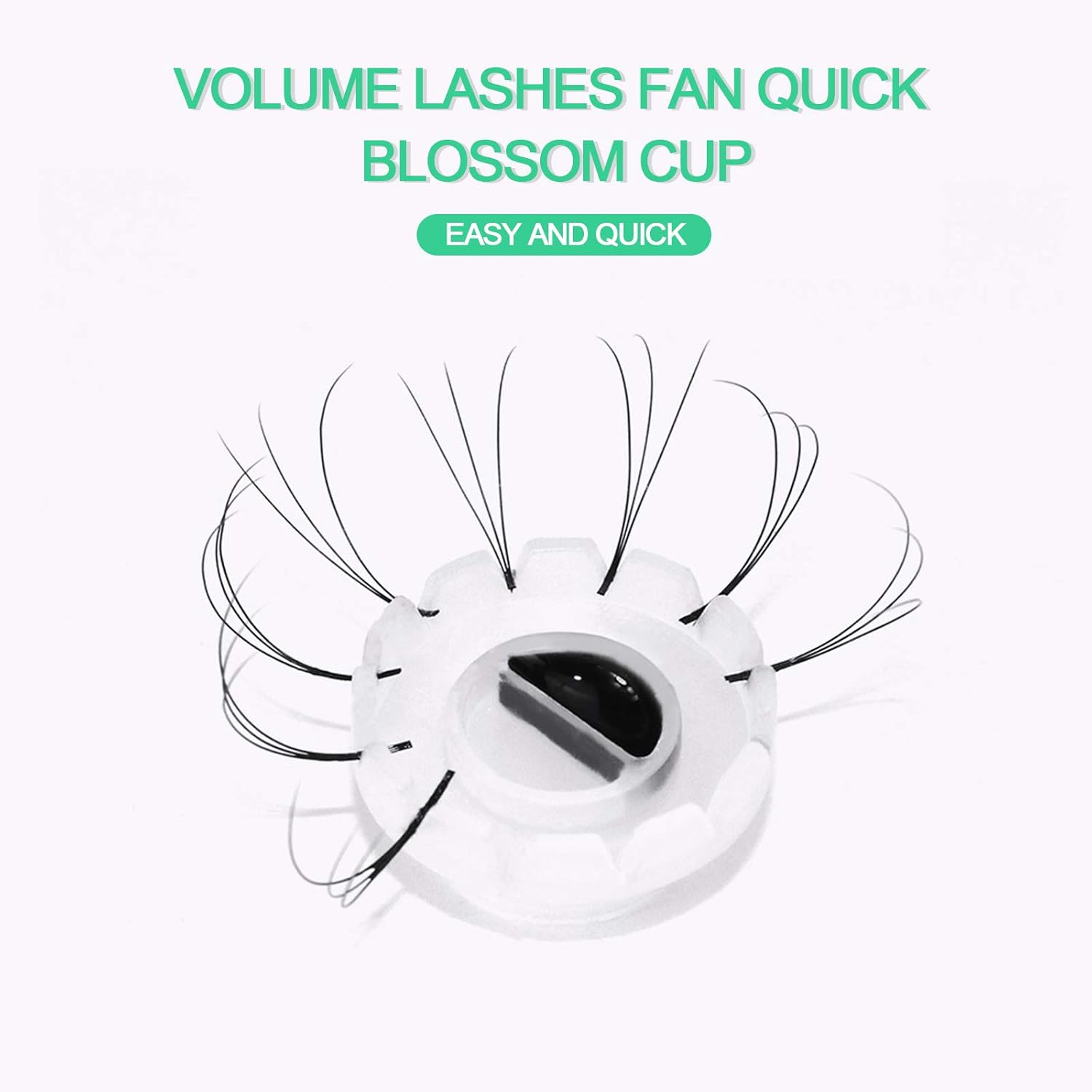 Fenshine 300 PCS Eyelashes Extension Volume Lashes Fan Quick Blossom Cups Lash Glue Holder and Lash Organizer Supplies Tools for Eyelash Extension Supply-FemmiqueWomen