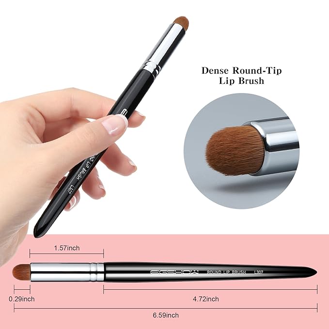 Lip Brush, EIGSHOW Lip Smudge Brush Round head for Gloss Lipstick, Multi-purpose Makeup Blending Applicator, Reusable (L307)-FemmiqueWomen