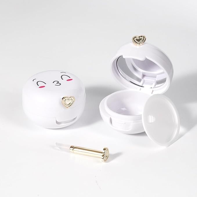 2 Pack Lip Balm Containers,Plastic Portable Empty Lip Balm Container with Mirror and Silicone Lip,Empty Lipstick Dispenser Box for Travel,Home-FemmiqueWomen